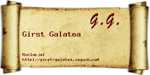 Girst Galatea névjegykártya